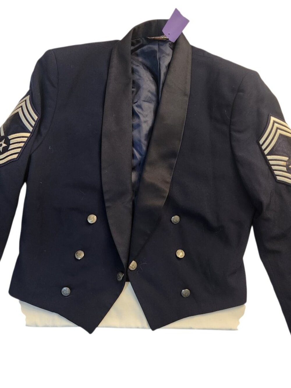 American Craftsman Vintage Blazer Navy Blue Size L Button Patches Unisex